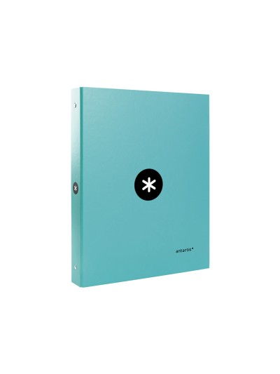 Carpeta antartik a4 forrada 4 anillas 25 mm redondas color menta