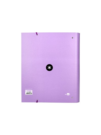 Carpeta con recambio antartik a4 cuadro 5mm forrada 4 anillas 40mm redondas con solapa color lavanda
