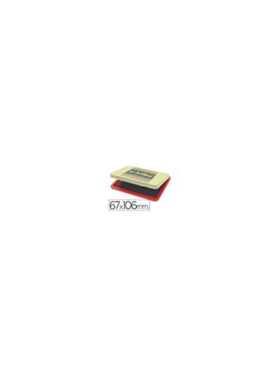 Tampon artline ehp-3 rojo base de plastico 67x106 mm