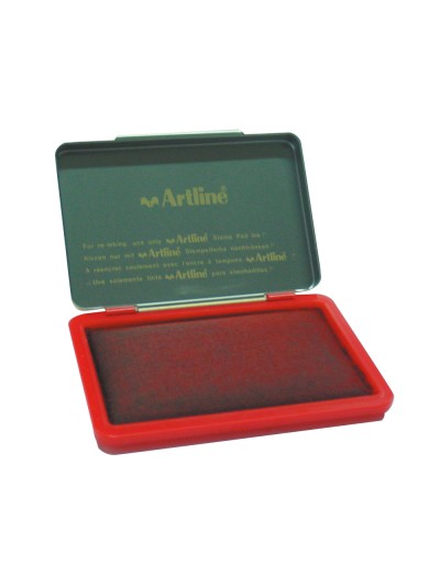 Tampon artline ehp-3 rojo base de plastico 67x106 mm
