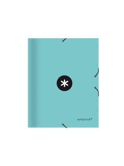 Carpeta antartik clasificadora a4 12 departamentos goma carton forrado color menta