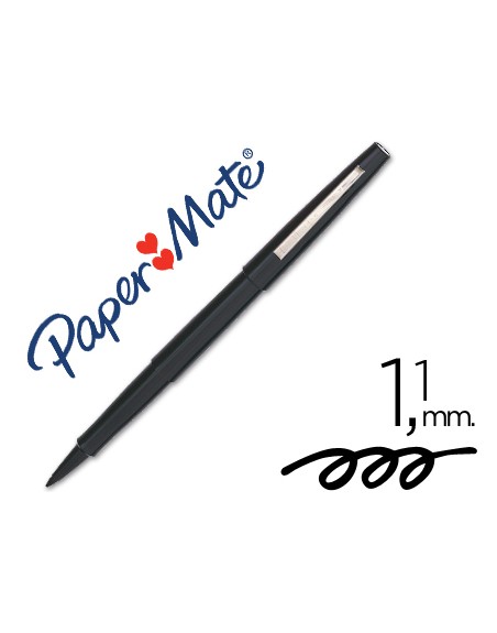 Rotulador paper mate flair original punta fibra negro