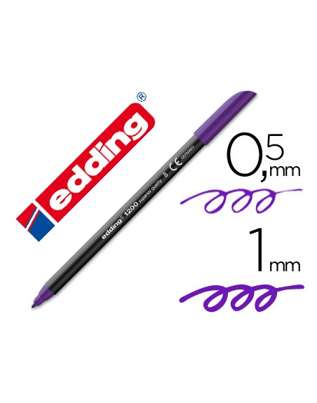 Rotulador edding punta fibra 1200 violeta n.8 punta fibra 0.5 mm