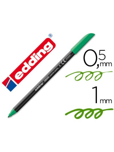 Rotulador edding punta fibra 1200 verde n.4 punta redonda 0.5 mm