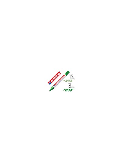 Rotulador edding marcador permanente 3000 verde punta redonda 1,5-3 mm recargable