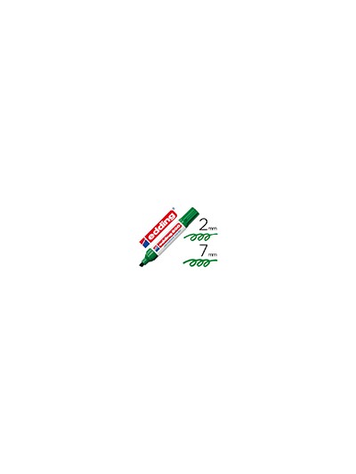 Rotulador edding marcador permanente 500 verde punta biselada 7 mm
