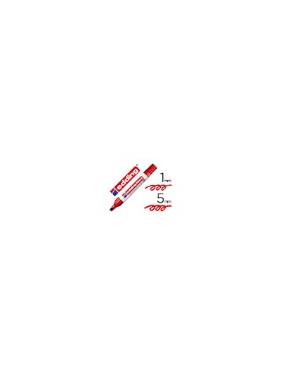 Rotulador edding marcador permanente 1 rojo punta biselada 5 mm recargable
