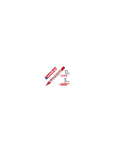 Rotulador edding marcador permanente 3000 rojo punta redonda 1,5-3 mm recargable