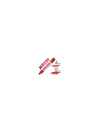 Rotulador edding marcador permanente 800 rojo punta biselada 12 mm recargable