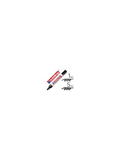 Rotulador edding marcador permanente 1 negro punta biselada 5 mm recargable