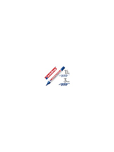 Rotulador edding marcador permanente 3000 azul punta redonda 1,5-3 mm recargable