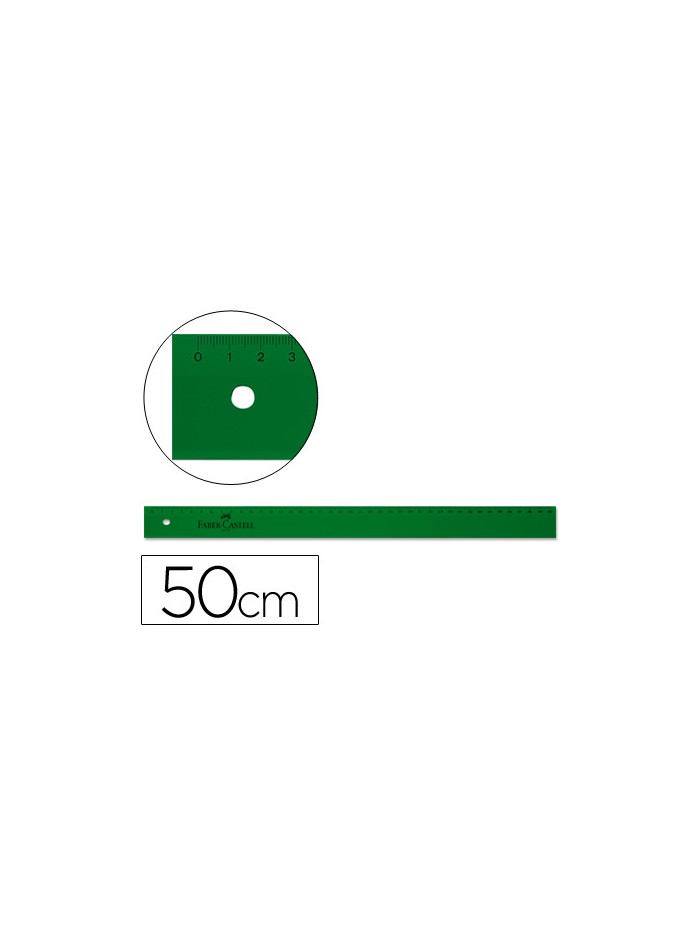 Regla faber castell 50 cm plastico verde Regla faber castell 50 cm plastico verde