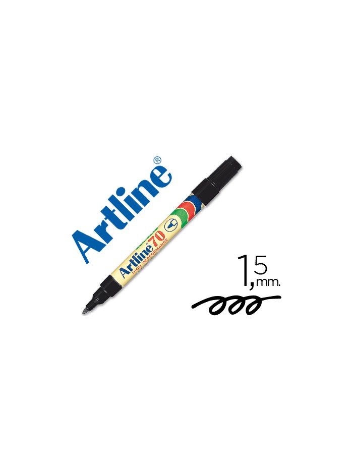 Rotulador artline marcador permanente ek-70 negro punta redonda 1.5 mm papel metal y cristal Rotulador artline marcador permanente ek-70 negro punta redonda 1.5 mm papel metal y cristal