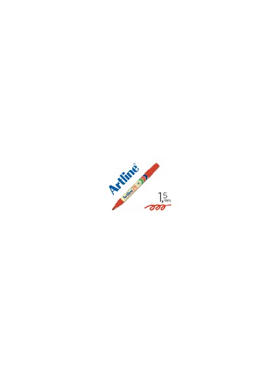 Rotulador artline marcador permanente ek-70 rojo punta redonda 1.5 mm papel metal y cristal