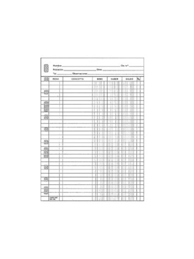 Recambio multifin 3005 folio natural cuentas corrientes