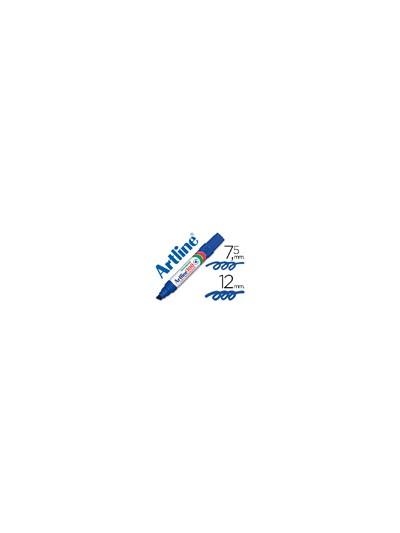 Rotulador artline marcador permanente 100 azul punta biselada