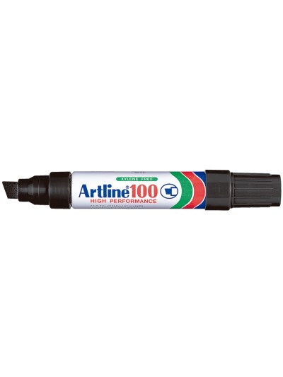 Rotulador artline marcador permanente 100 negro -punta biselada