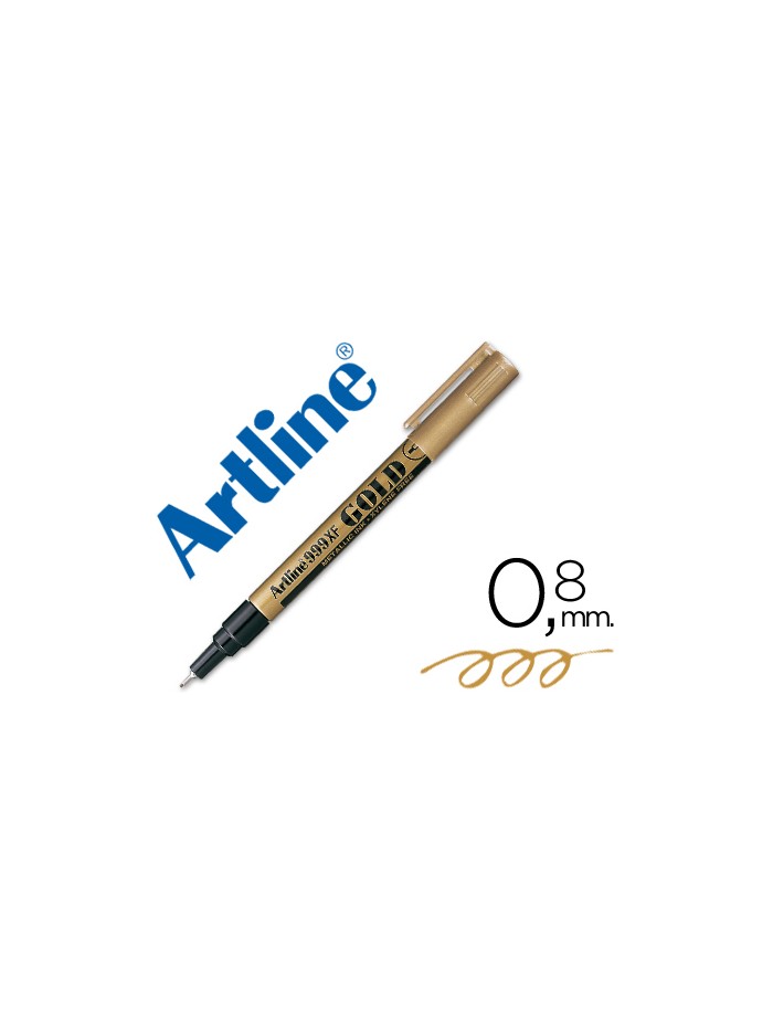 Rotulador artline marcador permanente tinta metalica ek-999 oro punta redonda 0.8 mm Rotulador artline marcador permanente tinta metalica ek-999 oro punta redonda 0.8 mm
