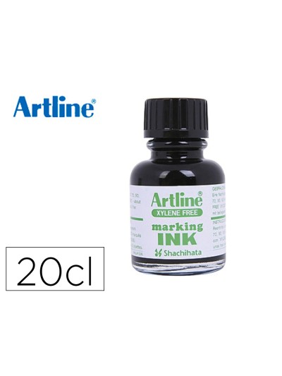 Tinta rotulador artline esk-20 negro bote 20 cc sin xileno