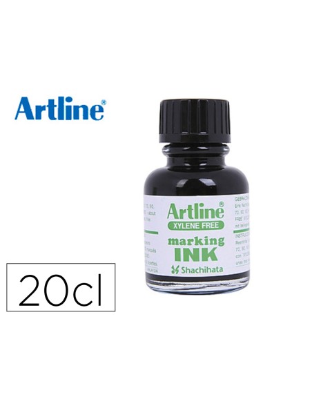 Tinta rotulador artline esk-20 negro bote 20 cc sin xileno