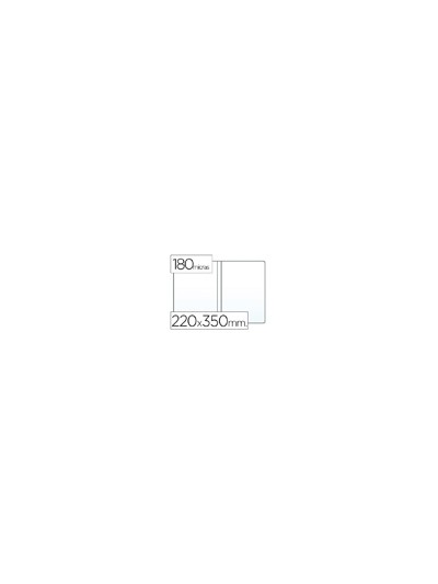 Funda portadocumento cuarto doble 180 micras pvc transparente 220x350mm