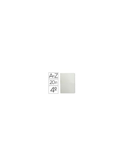 Separador alfabetico multifin 3002 plastico cuarto natural