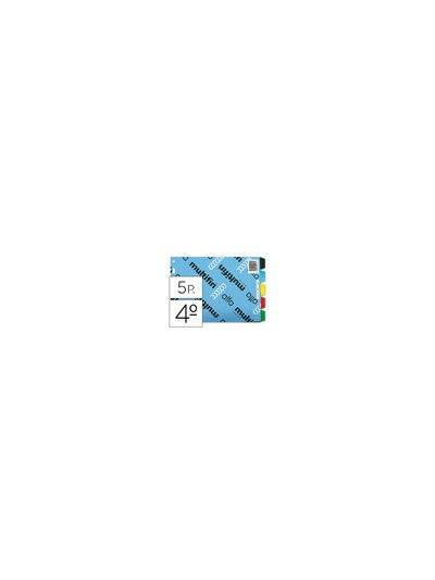 Separador multifin 3003 plastico cuarto apaisado 5 pestañas