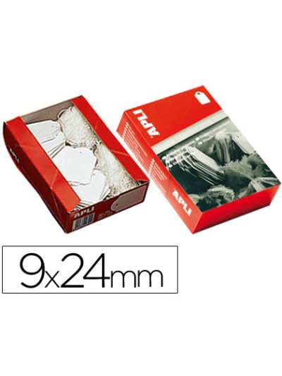 Etiquetas colgantes apli 384 9x24 mm caja de 1000 unidades