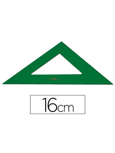 Escuadra faber castell 16 cm plastico verde