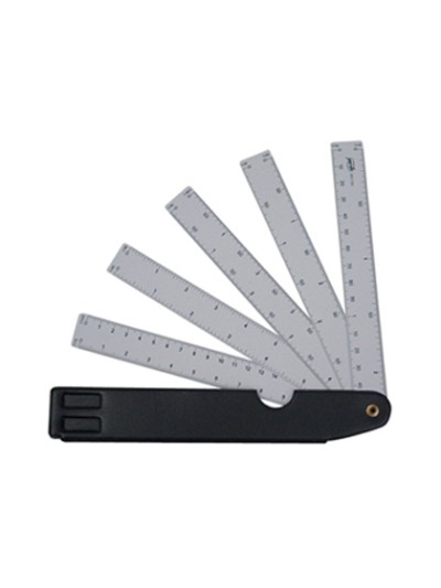 Escala pardo abanico 10 escalas 15 cm con estuche similpiel