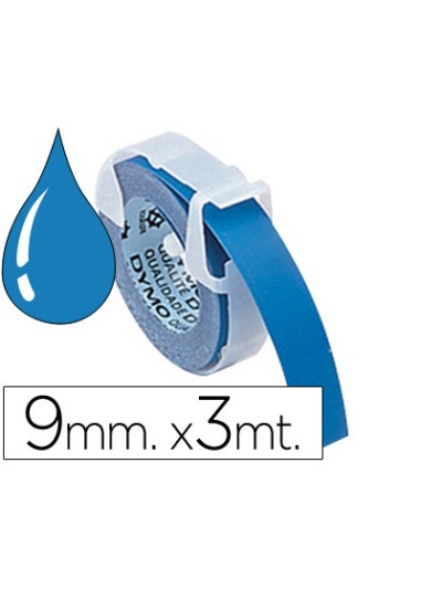 Cinta dymo 3d 9 mm x 3 mt azul tradicional