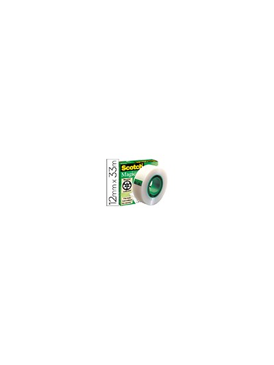 Cinta adhesiva scotch magic invisible 33 mt x 12 mm