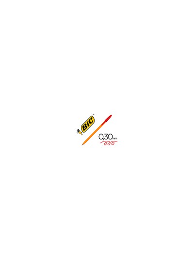 Boligrafo bic naranja fine original rojo