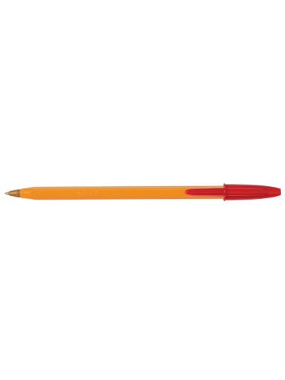 Boligrafo bic naranja fine original rojo