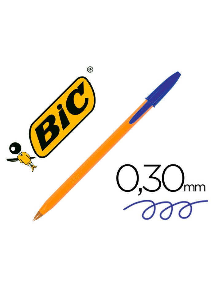 Boligrafo bic naranja fine original azul Boligrafo bic naranja fine original azul