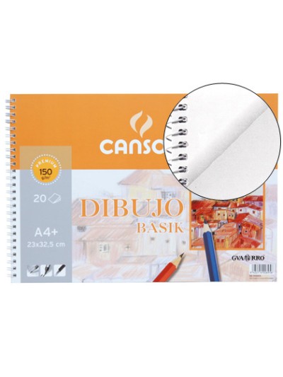 Bloc dibujo basik din a4 23x32.5 cm 20 hojas de 150 gr/m2