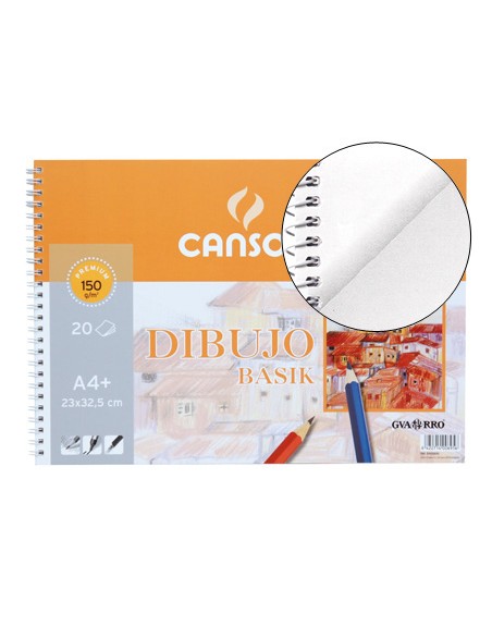 Bloc dibujo basik din a4 23x32.5 cm 20 hojas de 150 gr/m2