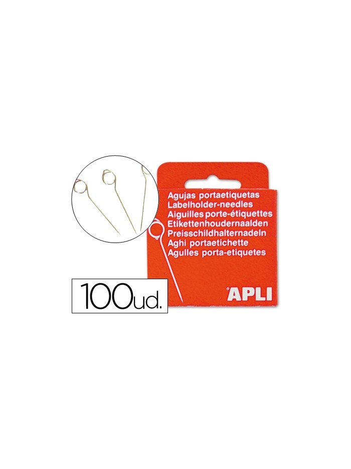 Agujas portaetiquetas apli caja de 100 unidades Agujas portaetiquetas apli caja de 100 unidades