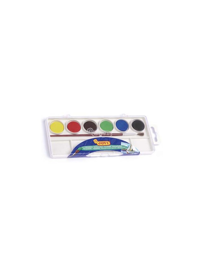 Acuarela jovi 6 colores con pincel estuche de plastico Acuarela jovi 6 colores con pincel estuche de plastico