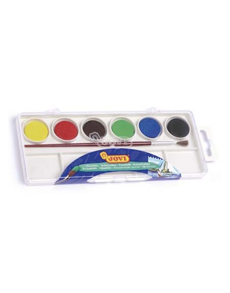 Acuarela jovi 6 colores con pincel estuche de plastico