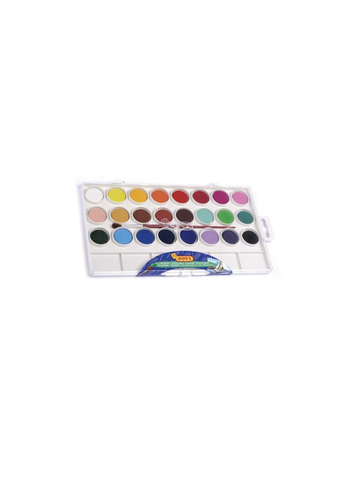 Acuarela jovi 24 colores con pincel estuche de plastico Acuarela jovi 24 colores con pincel estuche de plastico