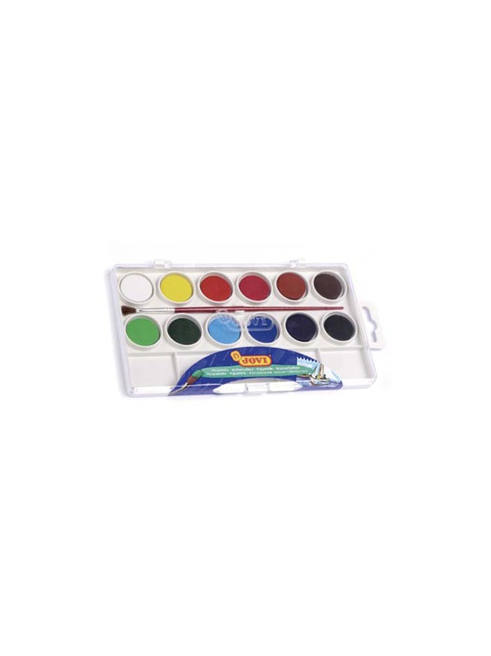Acuarela jovi 12 colores con pincel estuche de plastico Acuarela jovi 12 colores con pincel estuche de plastico