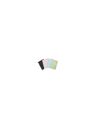 Carpeta con gomas pardo tres solapas din a4 carton pastel expositor de 24 unidades colores surtidos