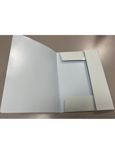 Carpeta con gomas pardo tres solapas din a4 carton pastel expositor de 24 unidades colores surtidos
