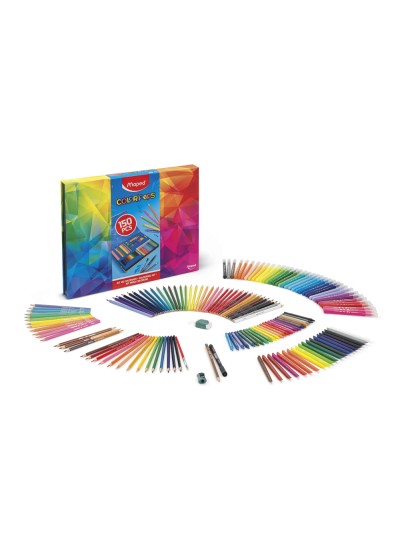 Estuche pintura maped color peps kit de 150 piezas surtidas