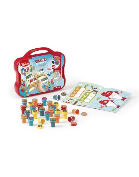 Juego maped creativ textur art sello letras maletin de 26 unidades