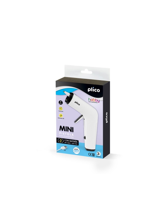 Pistola termofusible plico mini con bateria Pistola termofusible plico mini con bateria