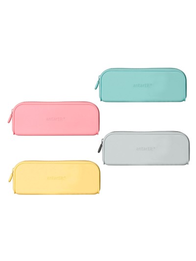 Estuche portatodo antartik prisma soft rectangular 185x50x75 mm expositor de 8 unidades colores pastel