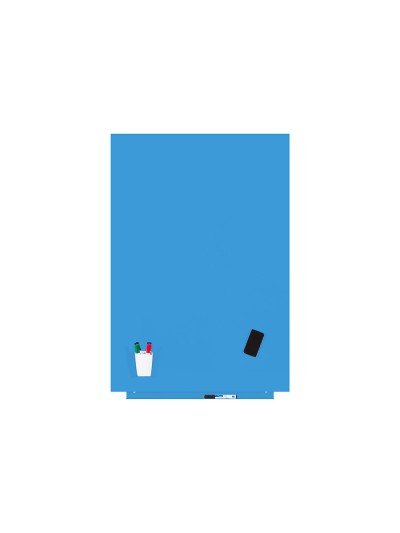 Pizarra blanca rocada lacada magnetica modular sin marco color azul 75x115 cm
