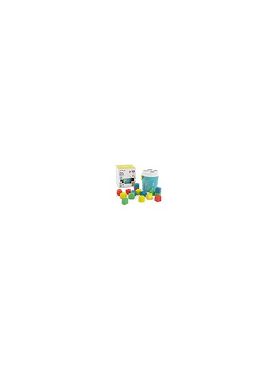 Juego didactico miniland cubo de formas encajables turquesa